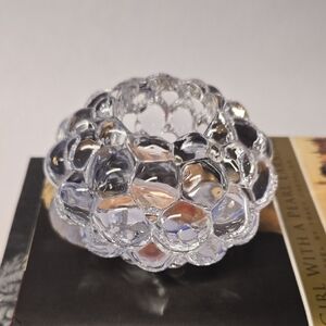 Orrefors Raspberry Votive Candle Holder